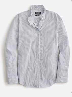 J. Crew RuffleTrim Garçon Shirt in Stripes